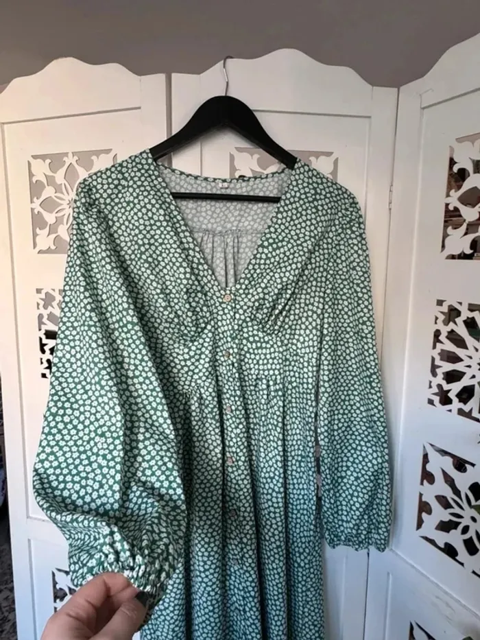Robe fleurie Vintage Authentique Taille L - photo numéro 4