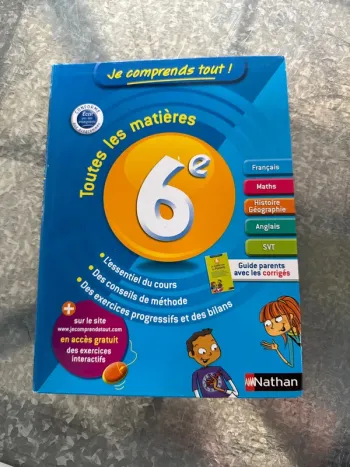 Livre toutes les matières sixième