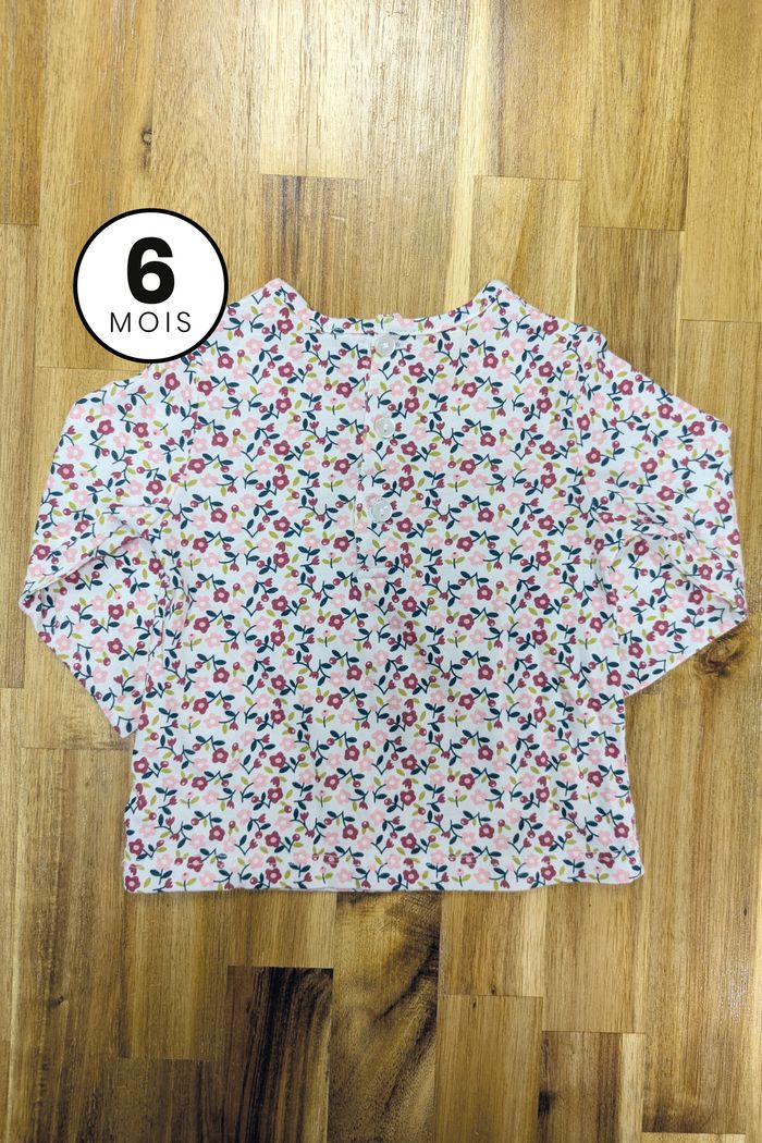 Ensemble Robe salopette + T-shirt manches longues - 6 mois - photo numéro 5