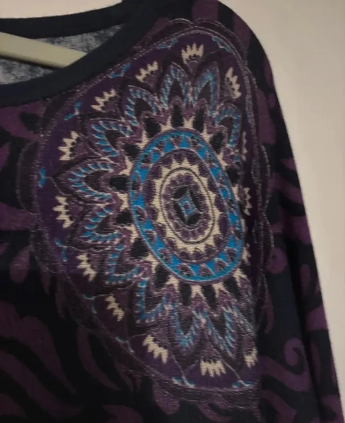 Jolie pull violet manche 3/4 Riu taille 36/S en excellent état - photo numéro 3