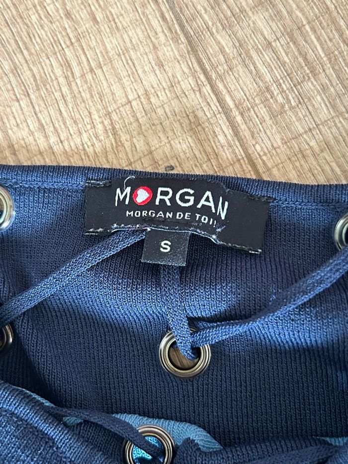 Robe bleue à manches courtes Morgan taille S excellent état - photo numéro 10