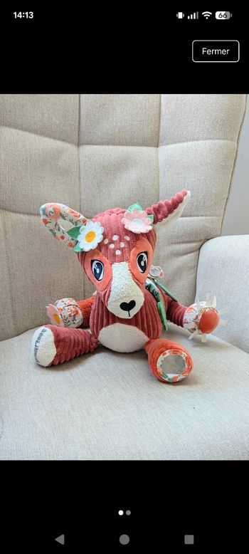 Peluche d'activité Mélimélos la Biche