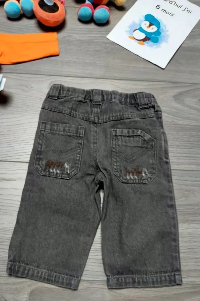 Ensemble t-shirt et jean bébé garçon 6 mois Prémaman - photo numéro 8