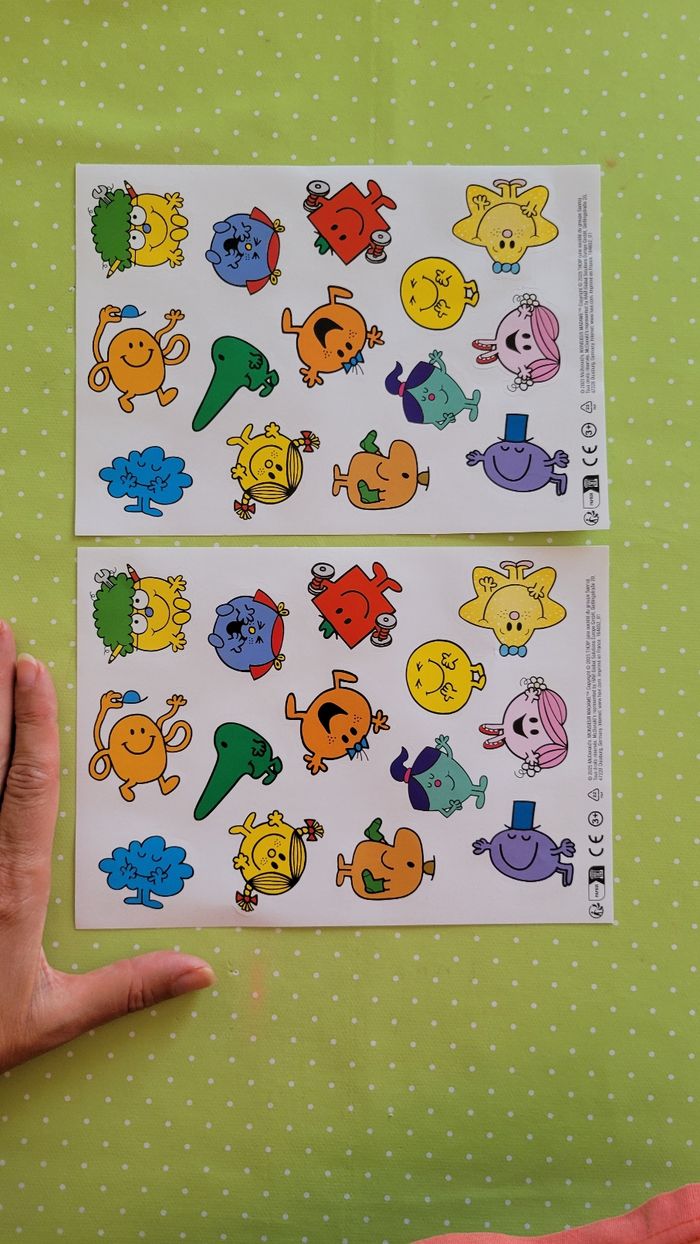Lot de 2 planches de stickers ou autocollants Madame Monsieur .Stickers ou autocollants Madame Monsieur - photo numéro 4
