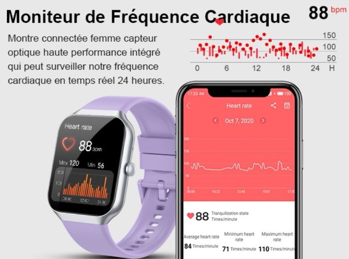 MONTRE CONNECTÉE FEMME VIOLET JUGEMAN - photo numéro 9