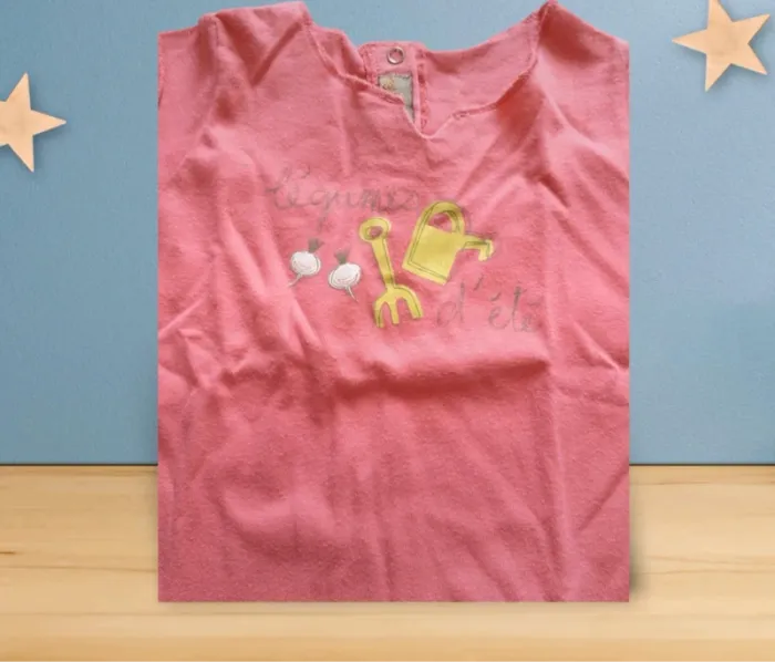 Tee-shirt fille 12 mois en bon état Mini Adélie - photo numéro 2
