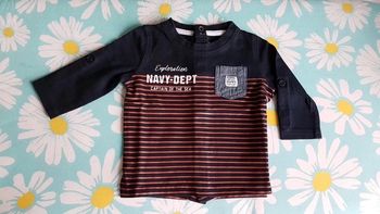 T-shirt manches longues Gémo rayé