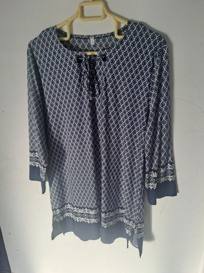 Tunique Bleu Marine Blanc Taille 5