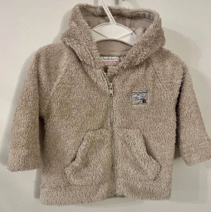Gilet à capuche doux garçon 3 mois