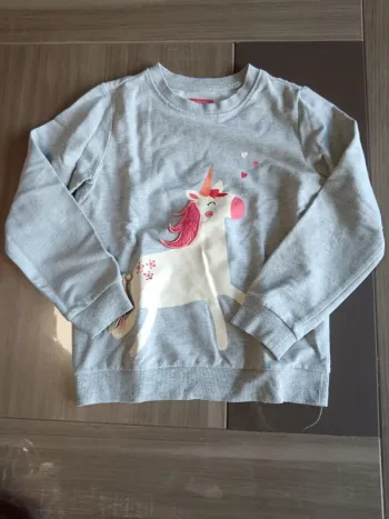 Pulls col rond fille 6 ans licorne