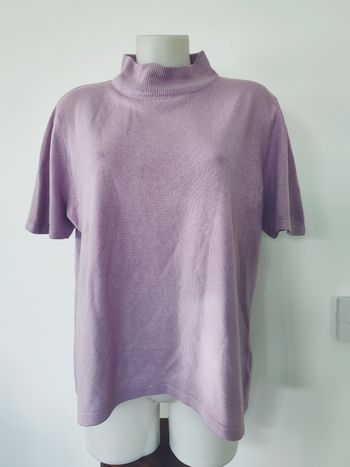 Pull léger manche courte taille XL Couleur Lilas