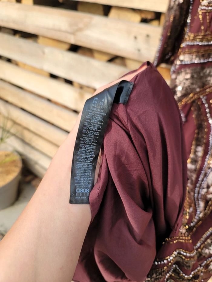 Robe Asos design - Robe droite longue entièrement ornementée à manches longues - Valeur 183€ - photo numéro 9