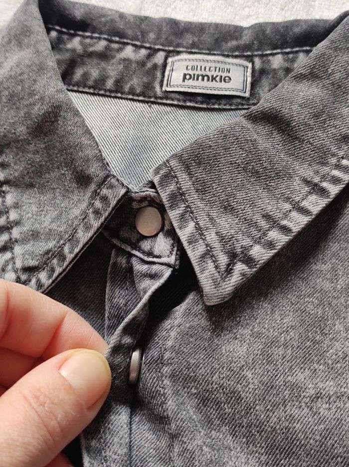 Chemise denim grise taille 32 - photo numéro 3