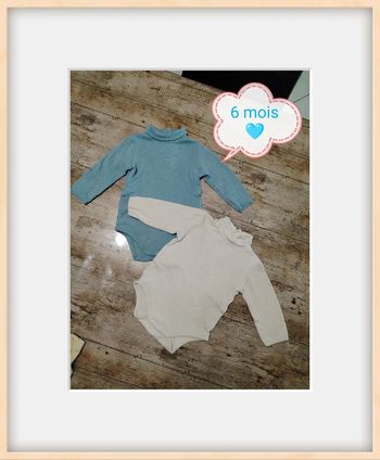 Lot de 2 bodies garçon 6 mois 68cm