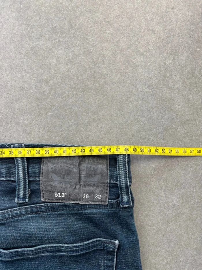 Jean pantalon coupe droite 513 levis noir/bleu W38 L32 - photo numéro 14