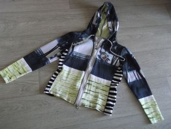 Veste sweat RICK CARDONA palmiers multicolore taille XS NEUF