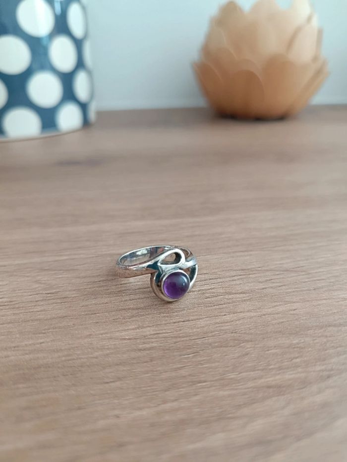 Bague argent et améthyste - photo numéro 2