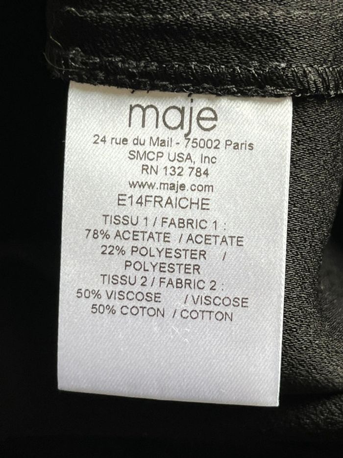 Blouse noire col fantaisie Maje S - photo numéro 7
