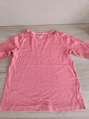 T-shirt manches courtes rose 2/4 ans