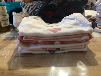 Lot de 6 body ML petit bateau fille 9 mois