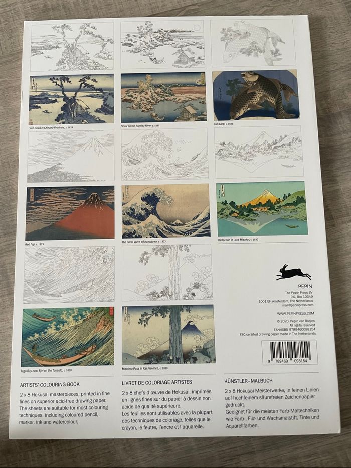 Carnet de dessin aquarelle Hokusai - photo numéro 2