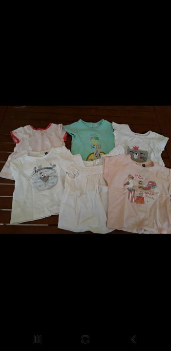 Lot de 6 tee-shirts taille 6 mois