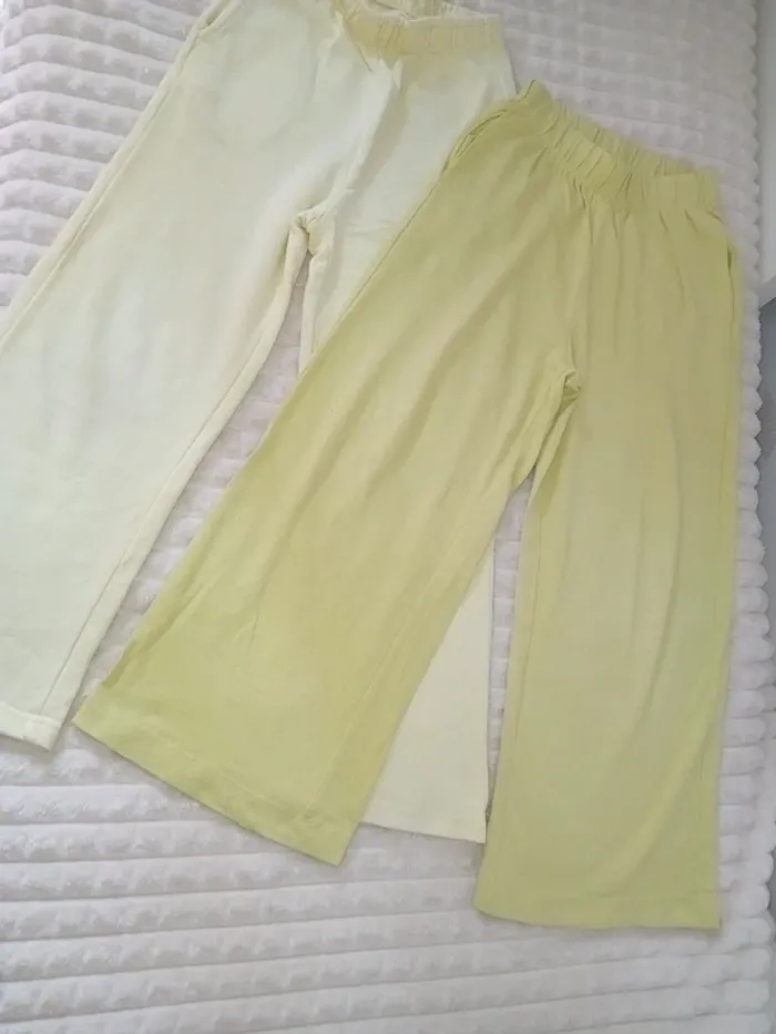 Lot 2 pantalon large jogging fille 9ans Zara 💚💛 - photo numéro 3