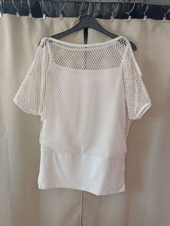 Tee Shirt débardeur et résille femme taille S/36