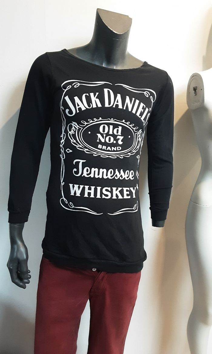 Haut /sweat-shirt noir motif Jack Daniel’s pour homme Taille L /Xl - photo numéro 2