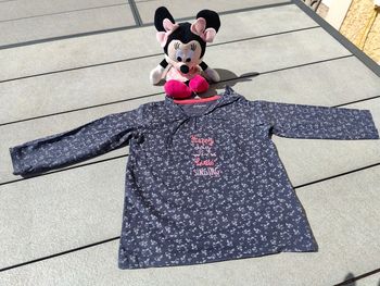 Tee shirt ml gris foncé fille Vertbaudet 18 mois