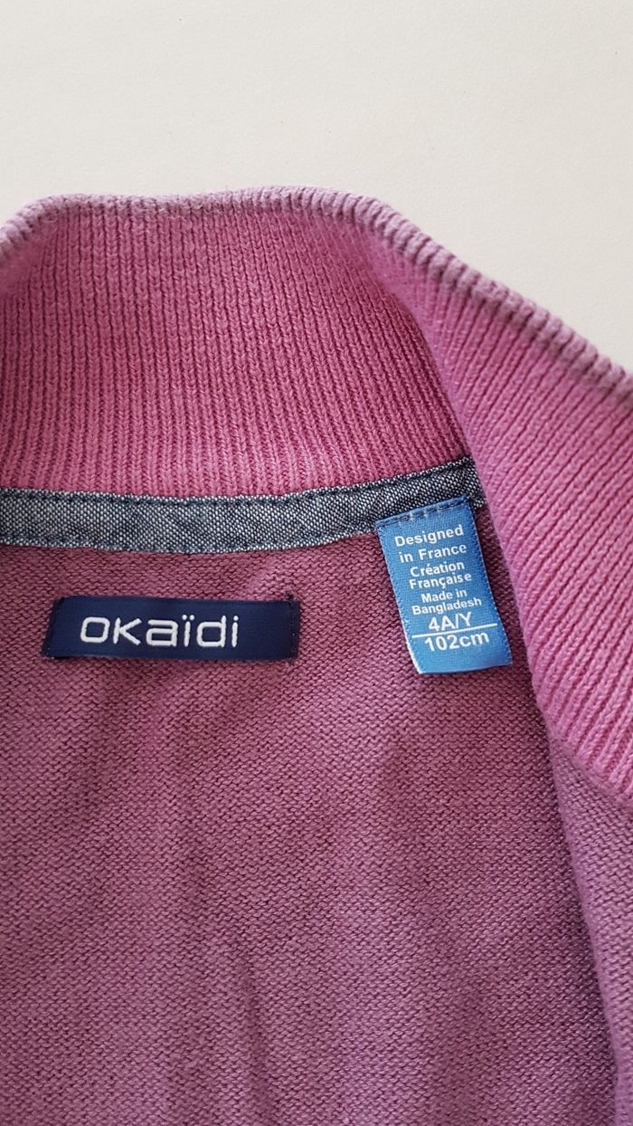 Gilet garçon 4 ans mauve okaidi - photo numéro 2