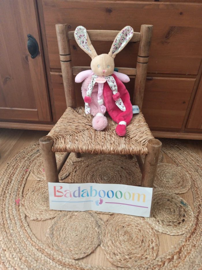 Doudou lapin rose baby nat tbe