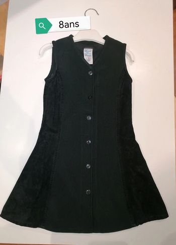 Robe noire bi matière 8ans