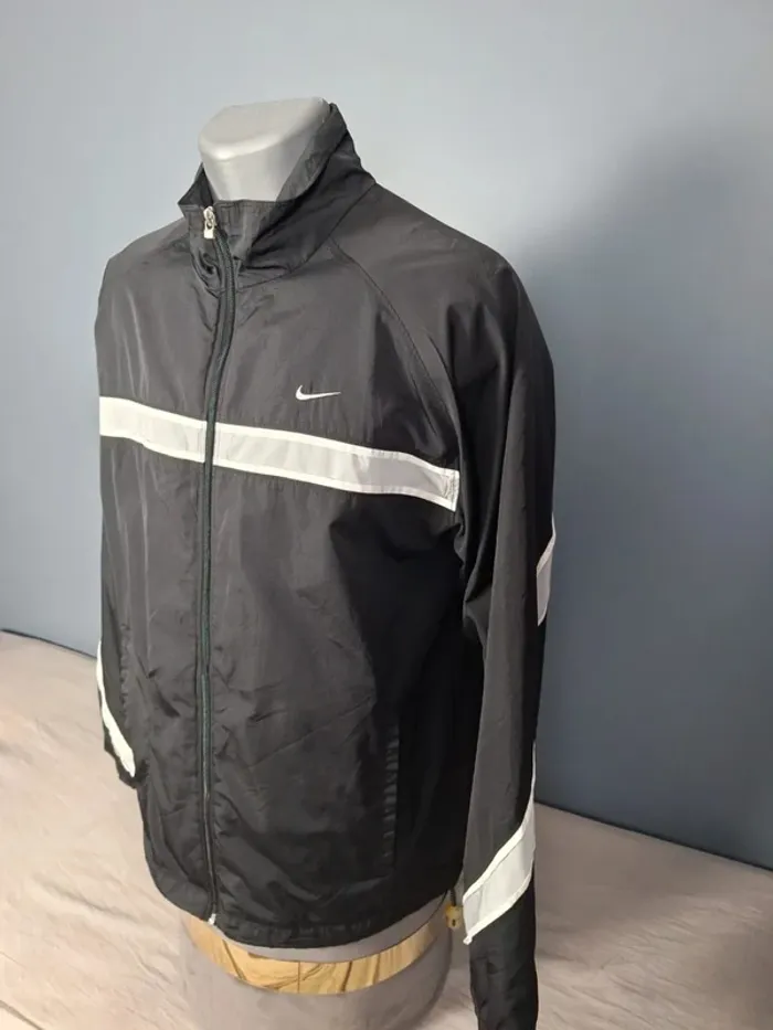 Nike Vintage Track Jacket Noire – Logo Brodé – Taille L (560) - photo numéro 6