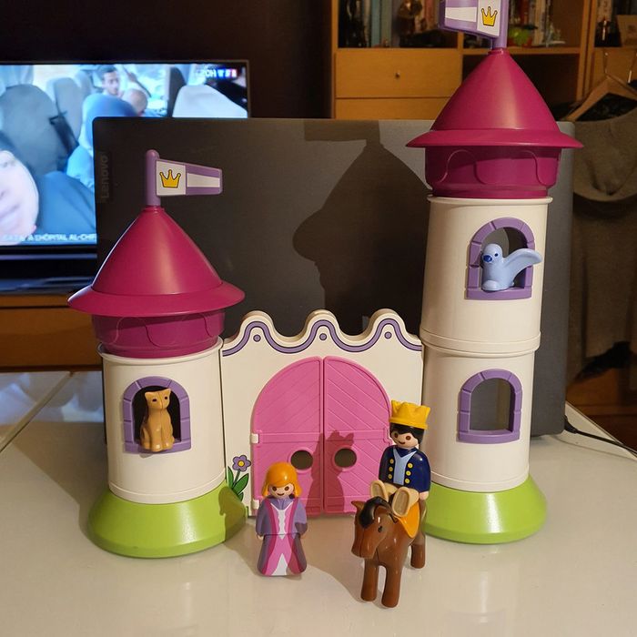 Château de Princesse avec Tours empilables Playmobil 1 2 3-9389