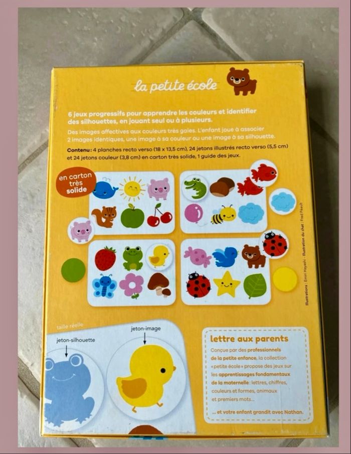 Jeu nathan couleurs et formes parfait état - photo numéro 2