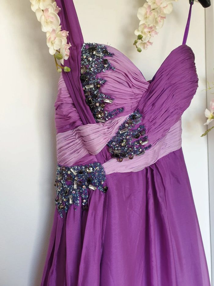 Robe Soirée Mariage 100% Soie T38 - photo numéro 2