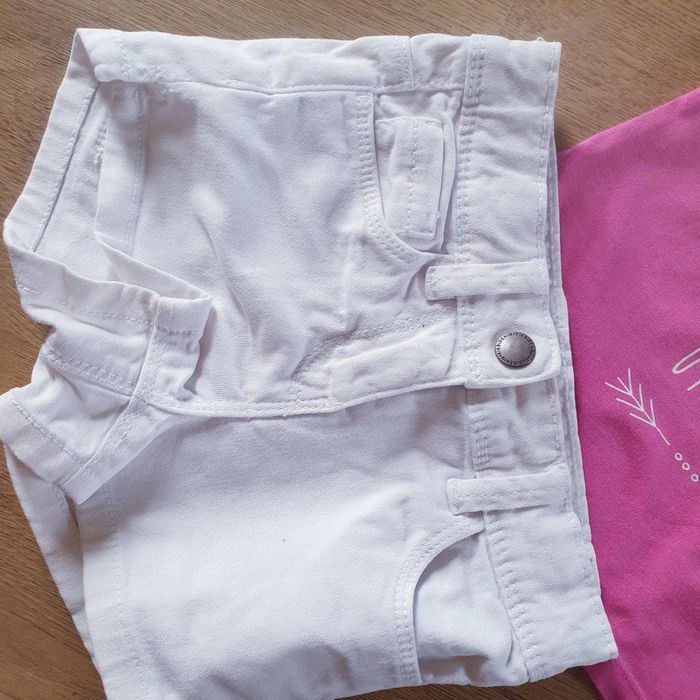 🩷 Ensemble tee-shirt débardeur short jeans La Halle/Kiabi #emyfleury_4ansfille - photo numéro 3