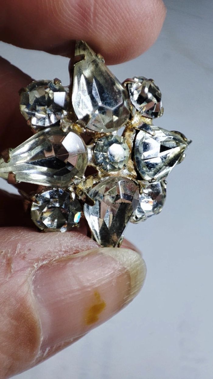 Broche ancienne strass - photo numéro 3