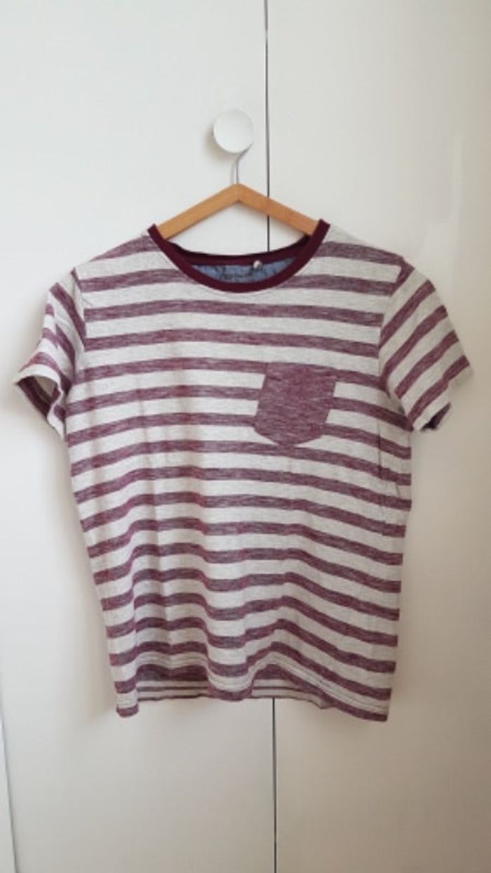 T-shirt manches courtes à rayures homme