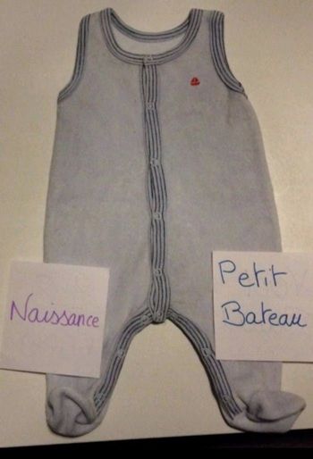 Pyjama Petit Bateau bleu ciel et bleu marine