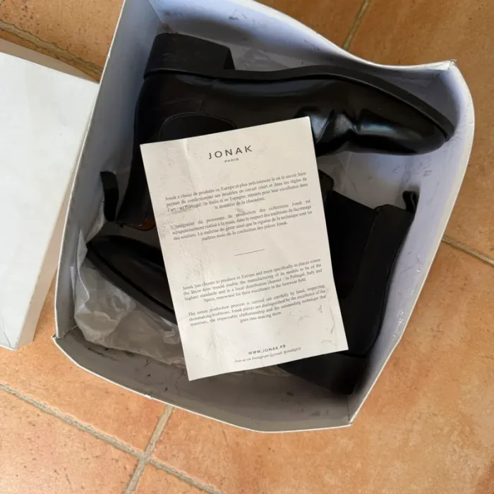 Boots homme Jonak noires taille 41 en cuir - photo numéro 2