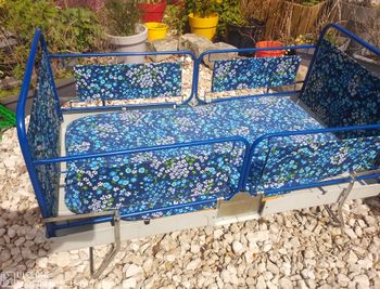 Lit parapluie valise pliant Youpla-Do 2000 années 60/70 Lit d'appoint bébé