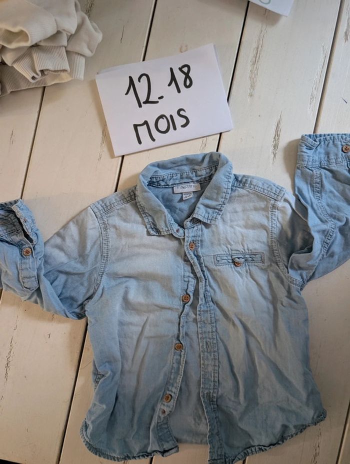 Chemise en jean bébé garçon 12/18 mois