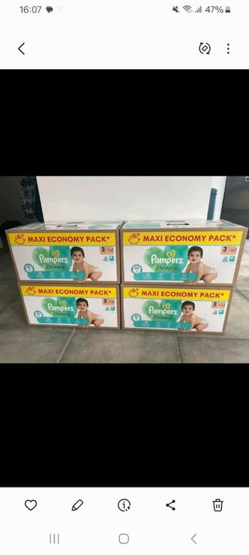 Couches pampers harmonie.taille 3