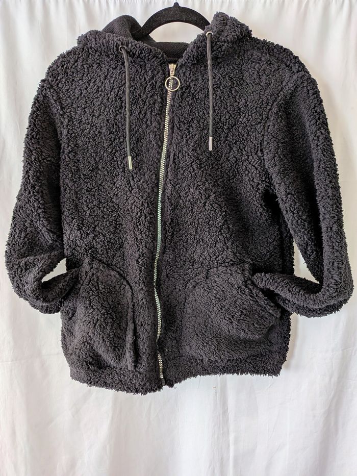 Veste a capuche femme polaire / doux Noir M
