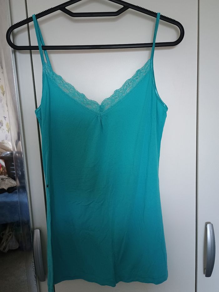 Débardeur femme turquoise