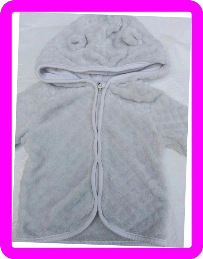 Sweat zippé à capuche 6 mois - photo numéro 2