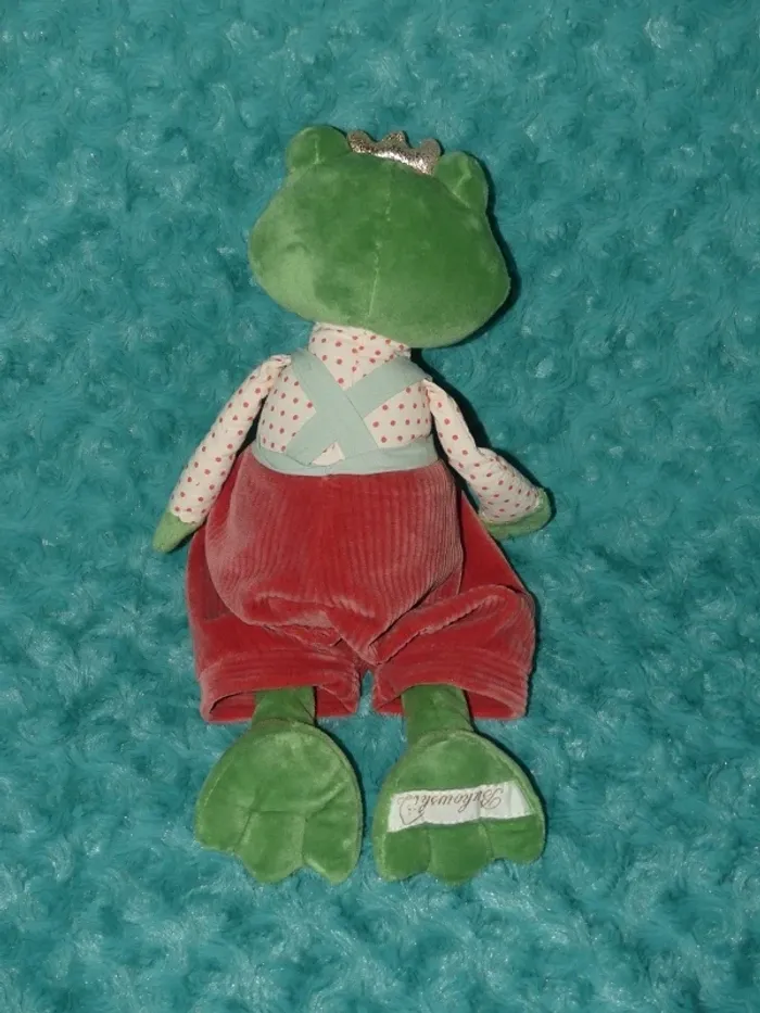 Doudou grenouille verte rouge Bukowski 🐸 tbe - photo numéro 3