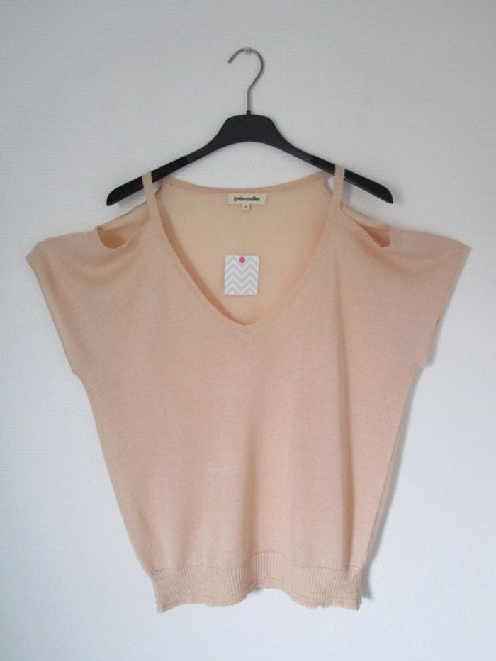 Fin pull épaules dénudées Grain de Malice S 36 NEUF - photo numéro 7